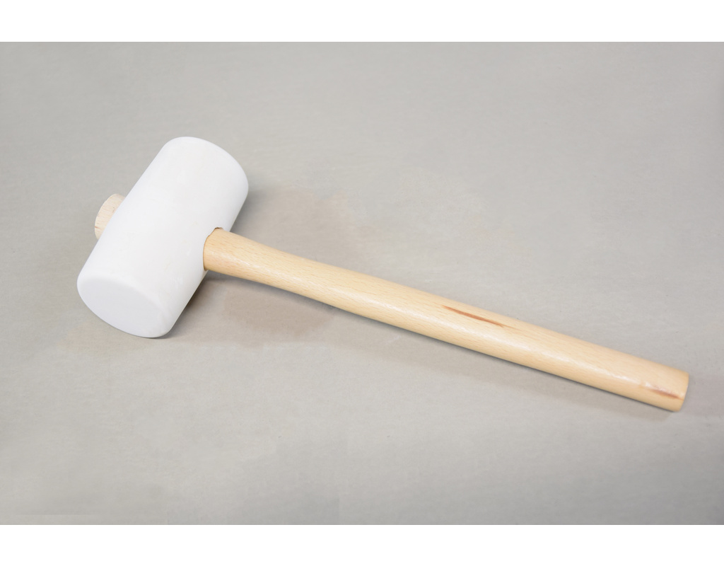 Ziro Verlegehammer Gummi weiß, 60mm Durchmesser zur Verlegung von Holz-Fertigparkett