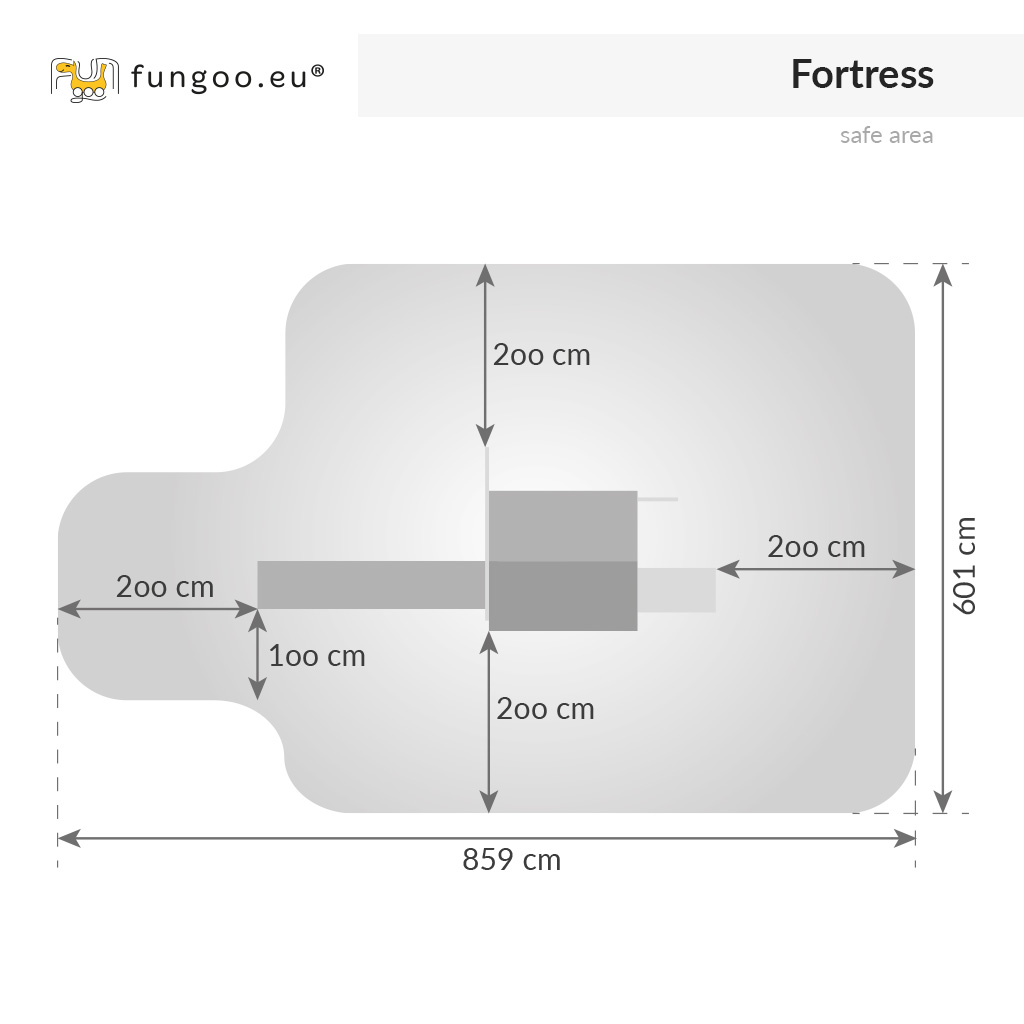 Fungoo Fortress Spielturm / teakfarben imprägniert