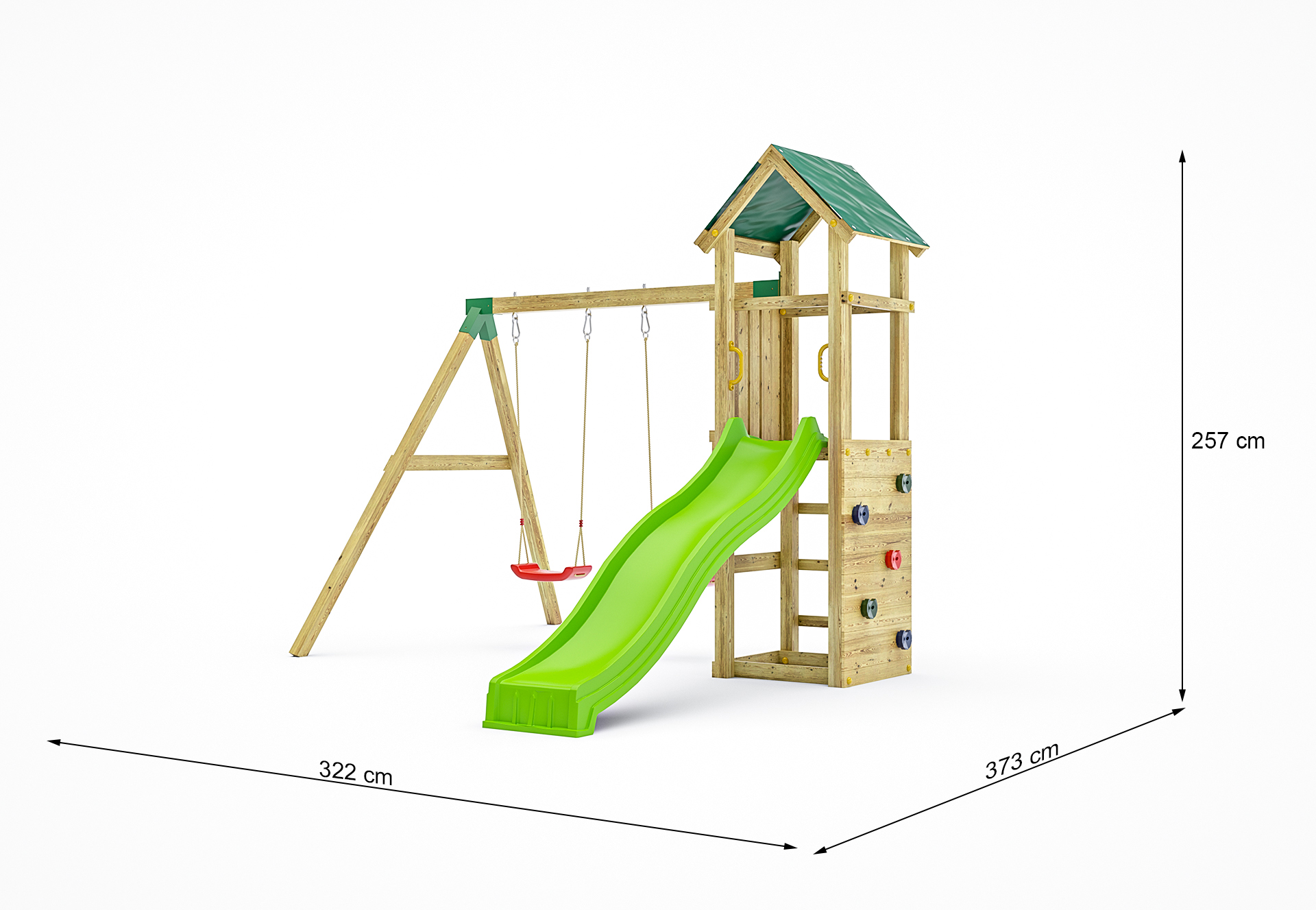 Fungoo Charly mit Schaukeln und Rutsche 2,2 mtr