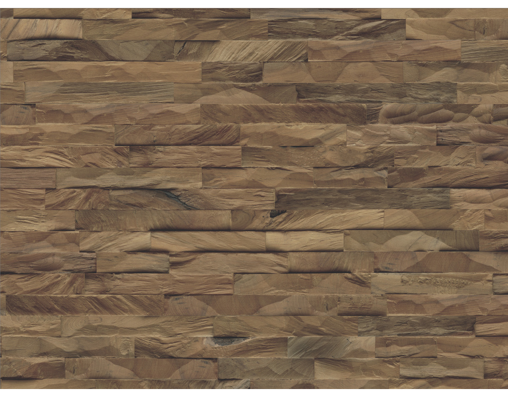 INDO Diamondwood Holzwandbelag Teak DW1949N Natur 20x610x150mm