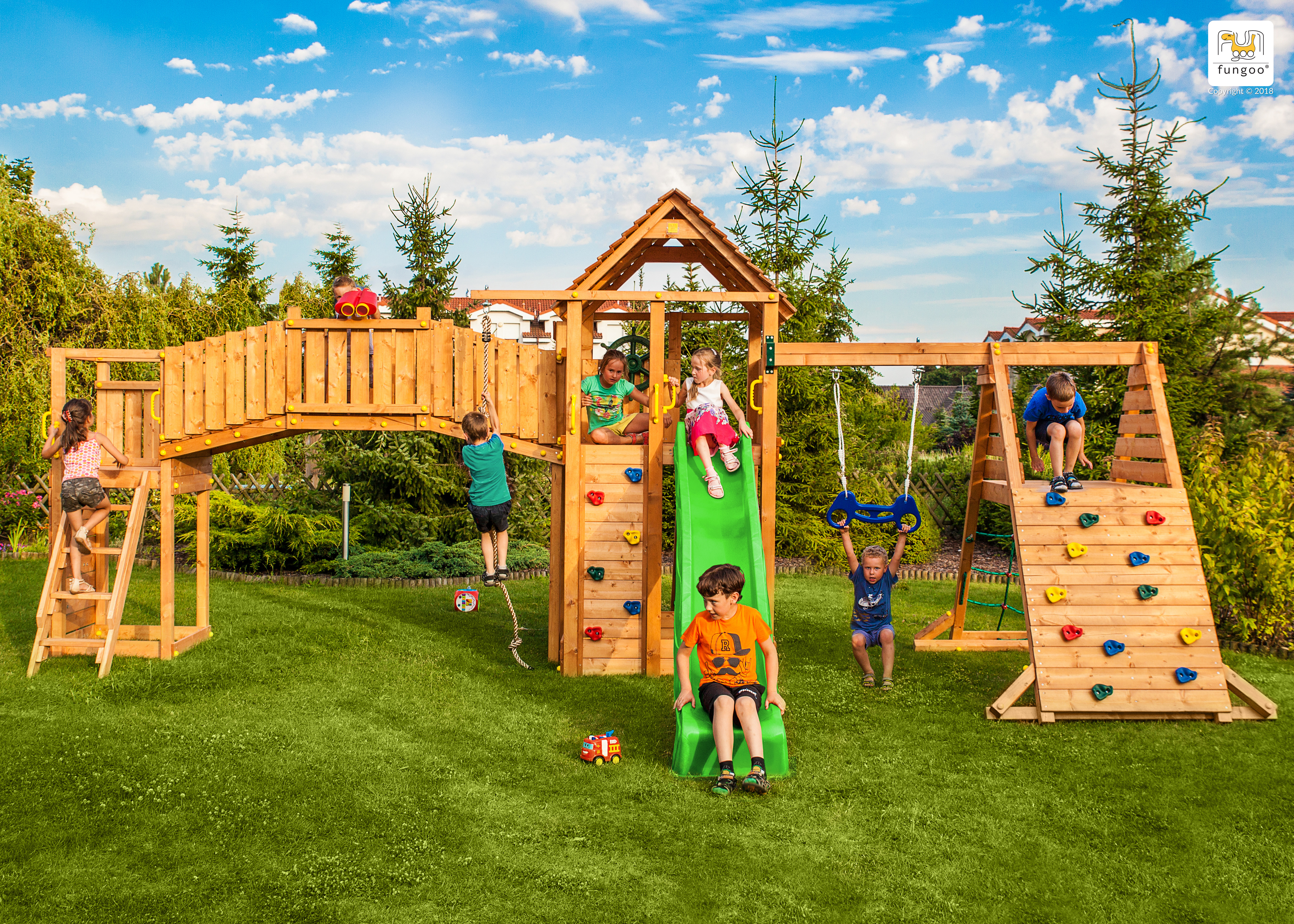 Fungoo Kombination Maxi Set Fun Gym Fortress - TipTop - Rainbow - Spider+