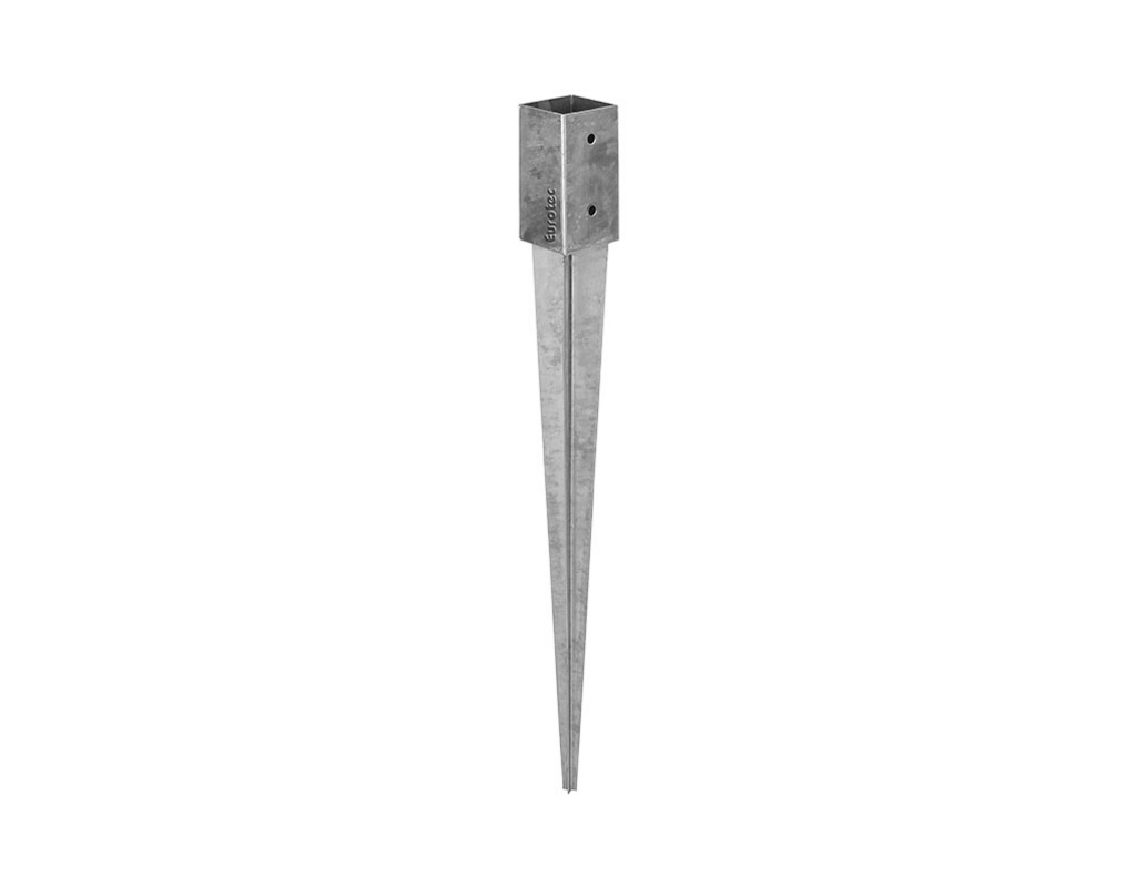 Einschlagbodenhülse für Vierkantpfosten 101x101mm von Eurotec mit Bodeneinlass 900mm