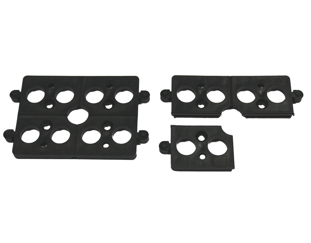 Ferax Abstandsplatten 5 mm, schwarz Packung mit 40 Stück