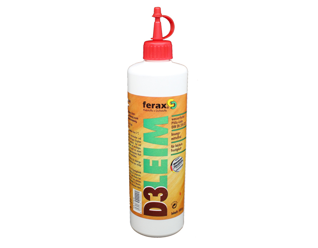 Ferax D3-Leim, DIN EN 204 D3 und WATT 91 PE-Flasche, 500 g,