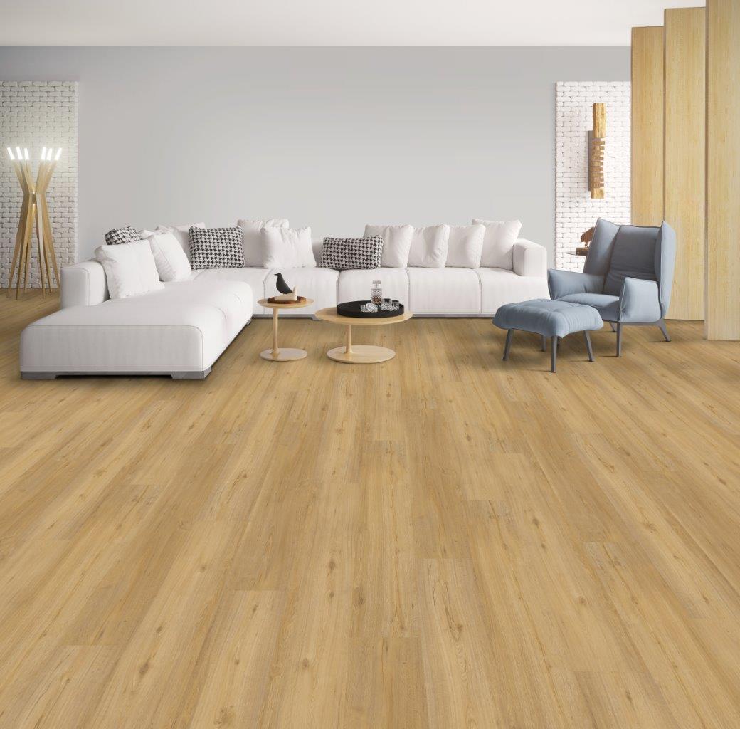 Ziro Vinyl Basic HDF - Vinyl auf HDF-Klick Natureiche Alessio Klick-Verlegung - wohnfertig, Kl 23/32