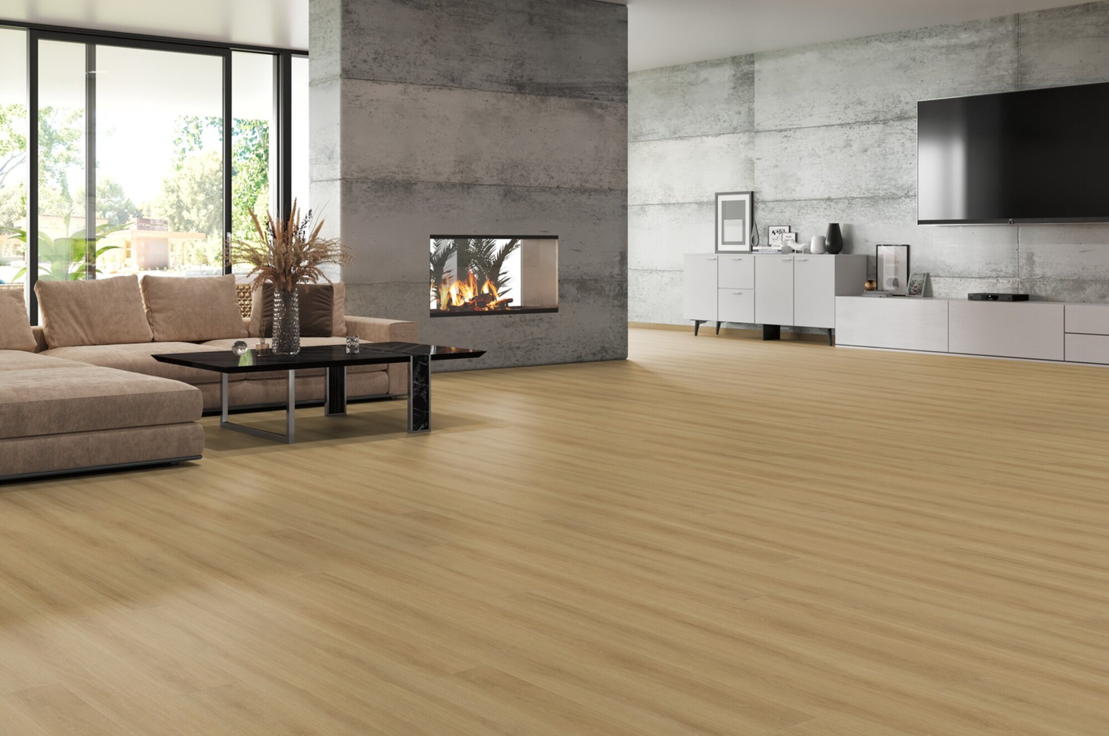 Tilo Vinyl Elito Trend Eiche Natur 1-Stab Holzoptik ruhig gefast (4V) Twist PLUS lackiert softsynchr