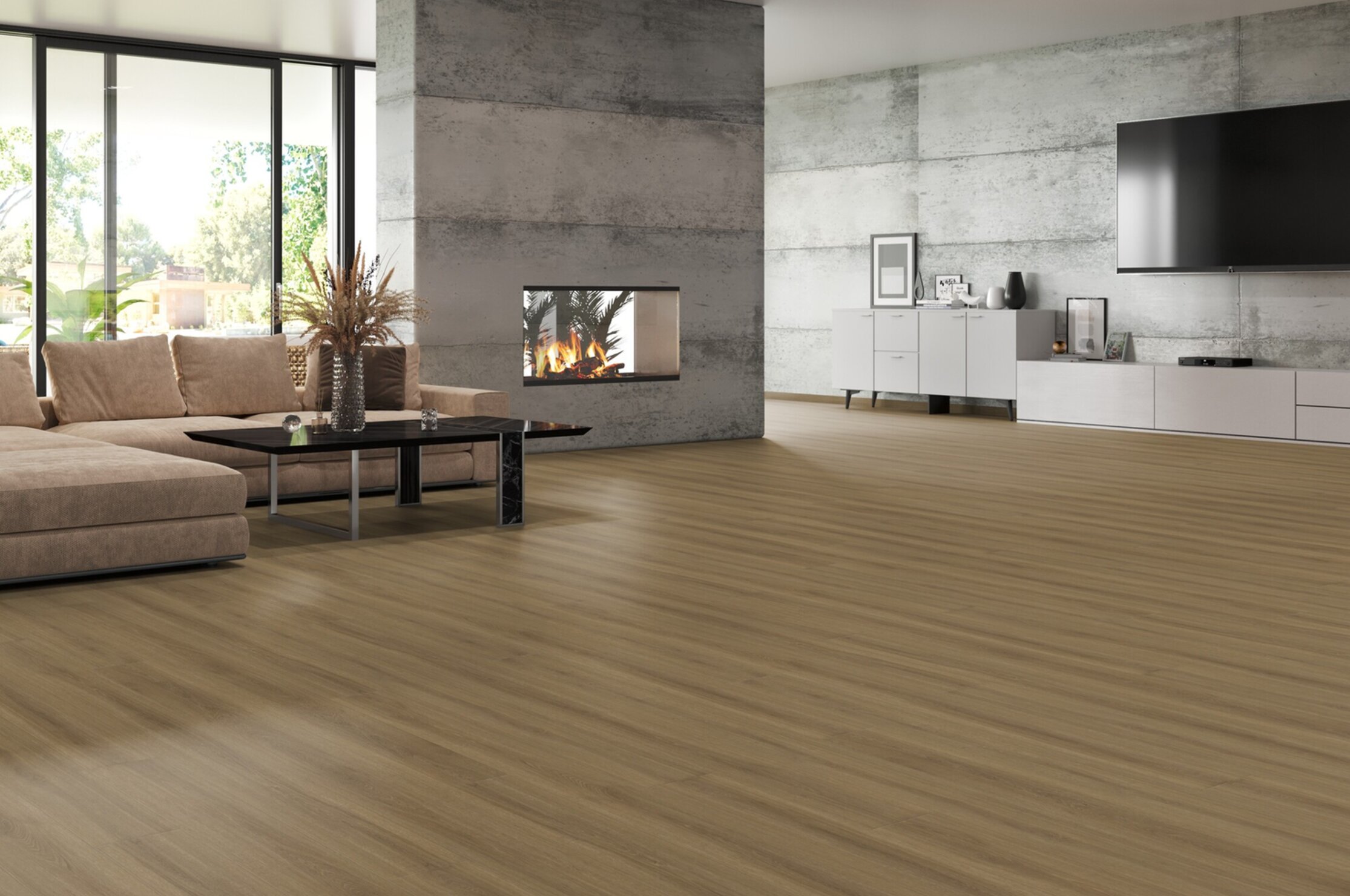 Tilo Vinyl Elito Trend Eiche Crema!Pur 1-Stab Holzoptik ruhig gefast (4V) Twist PLUS lackiert softsy