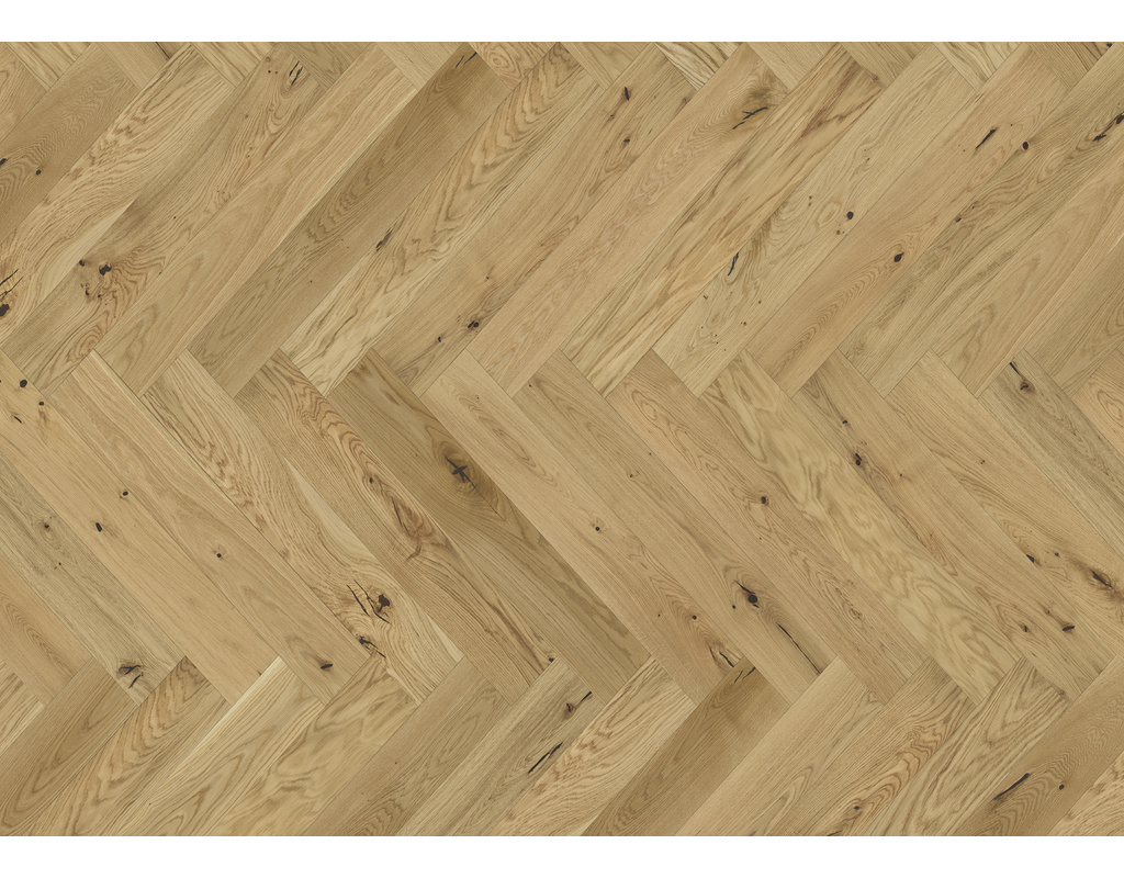 Ziro Fischgrätparkett Chateau FoltDown Eiche Anjony Rustikal, matt lackiert 725x130x14mm