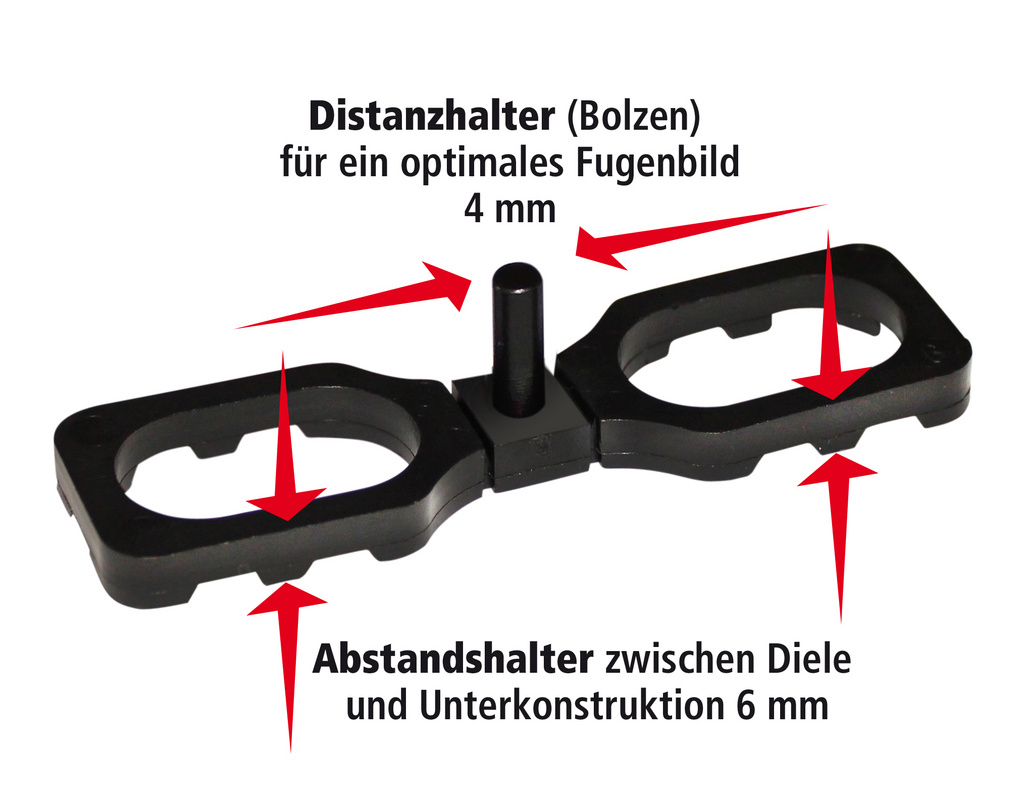 Ferax Distanz- u. Abstandshalter 4mm 50 Stück VE 50 Stück im transparenten SB-Blister