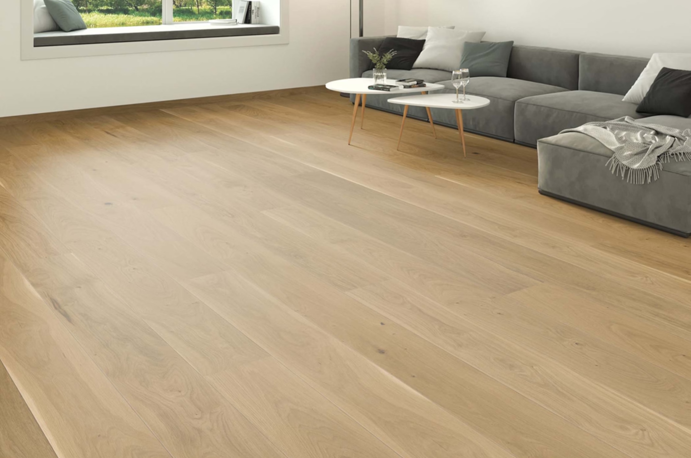 Parkettboden LIFE Eiche Natur 1-Stab Flair gefast (2V) Vital natur geölt gebürstet