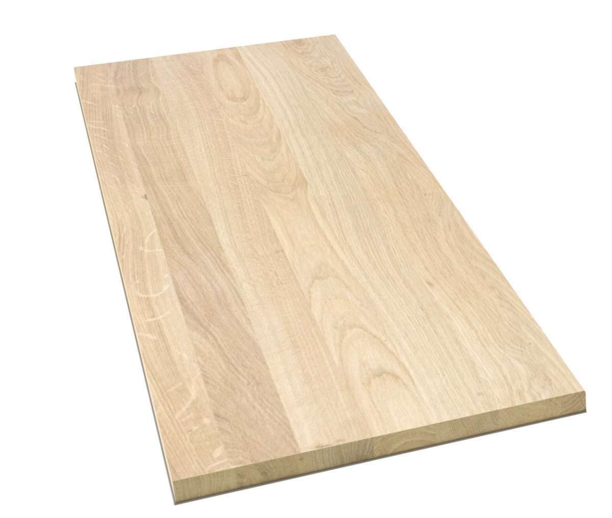 LARBON Massivholzplatte Eiche Treppenstufenplatte DL A/B 40x1100x650