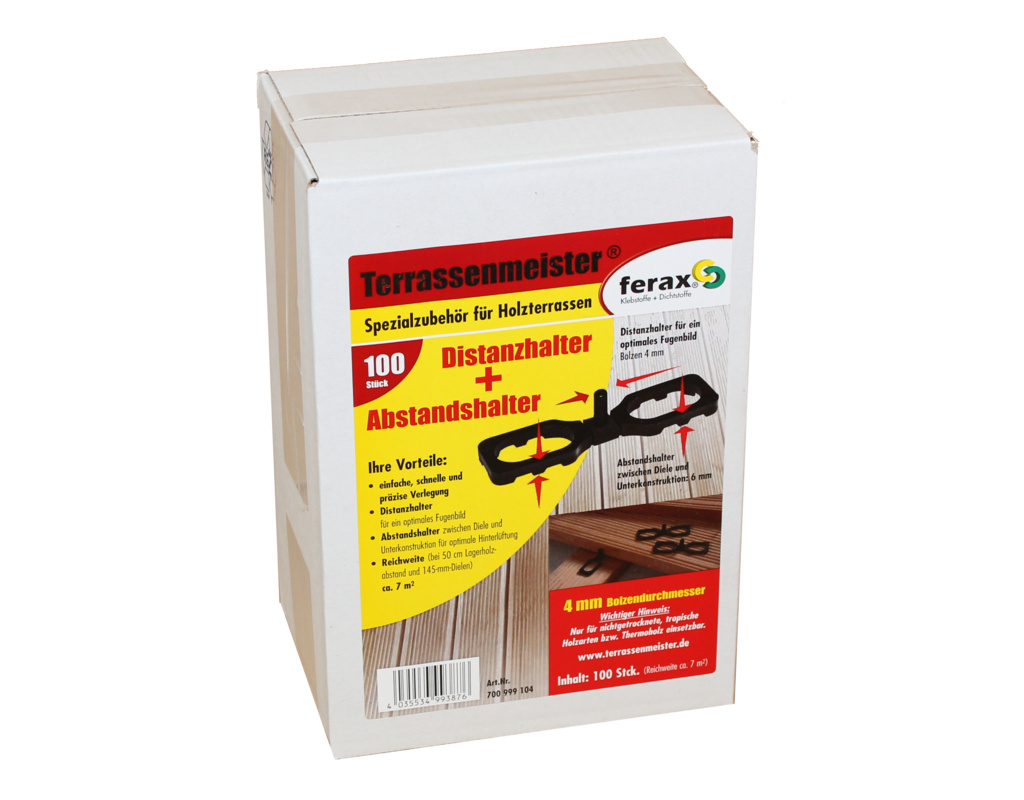 Ferax Distanz- u. Abstandshalter 4mm 100 Stück kartonverpackt