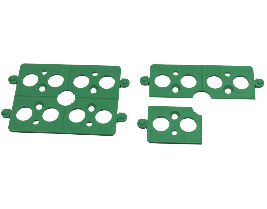 Ferax Abstandsplatten 2mm, grün Packung mit 40 Stück