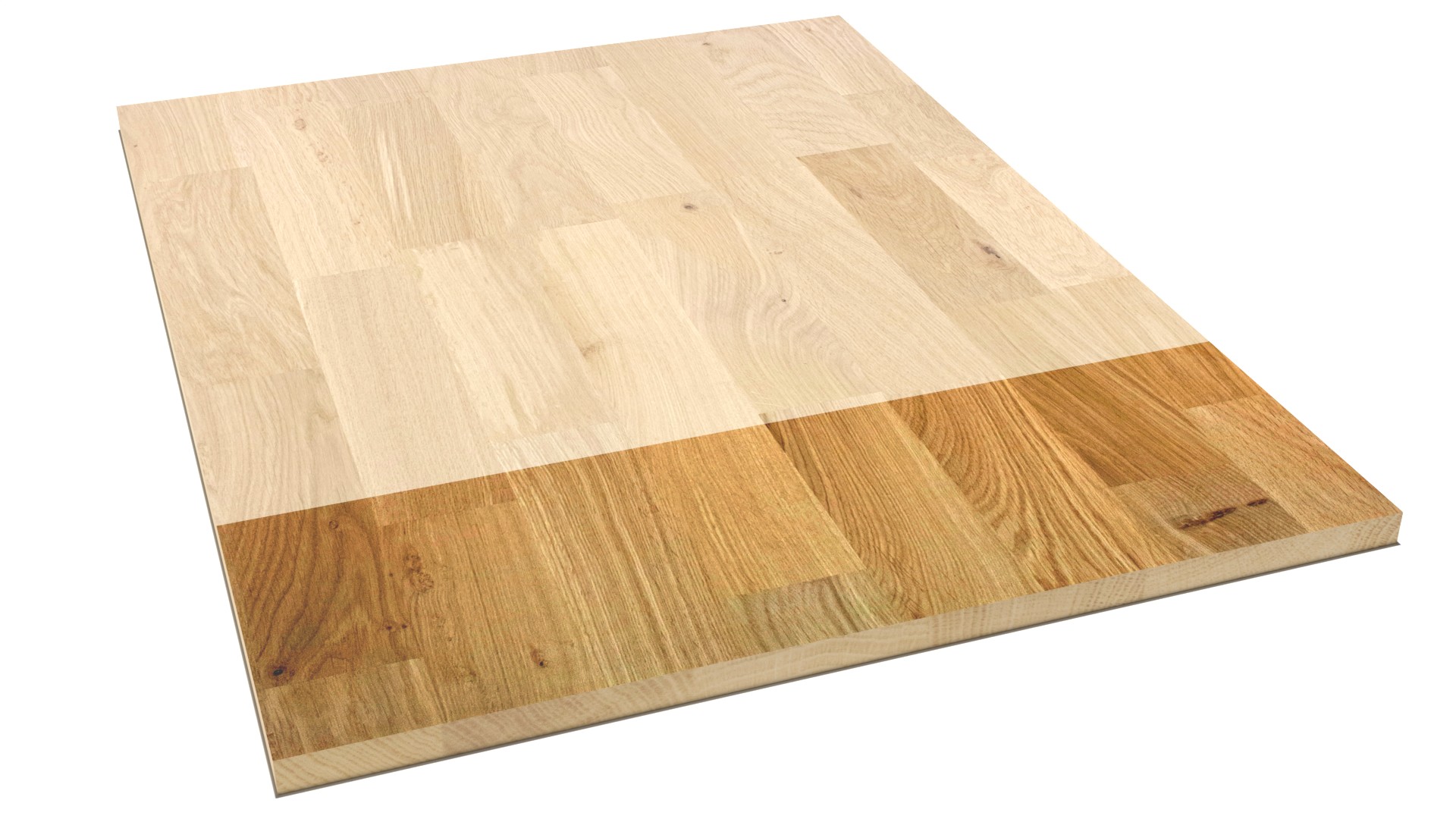 LARBON Massivholzplatte Wildeiche 19 x 2500 x 1250 mm keilgezinkt foliert
