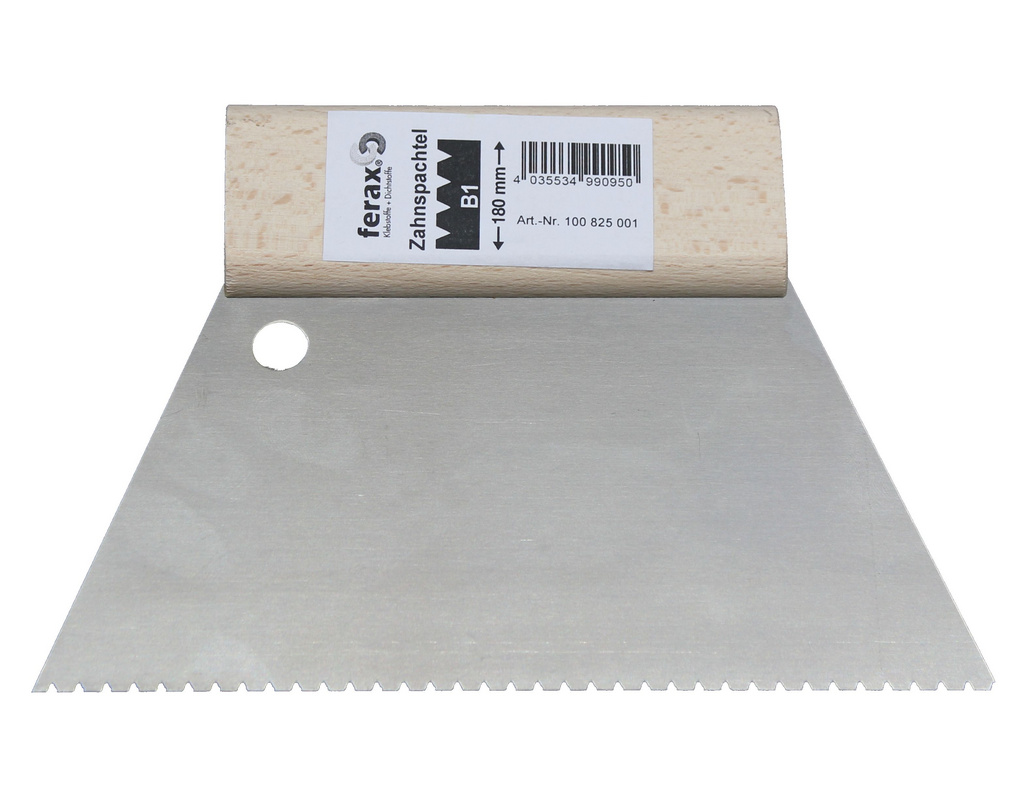 Ferax Zahnspachtel B1 - 180 mm für Vinyl-Dispersionsklebstoffe