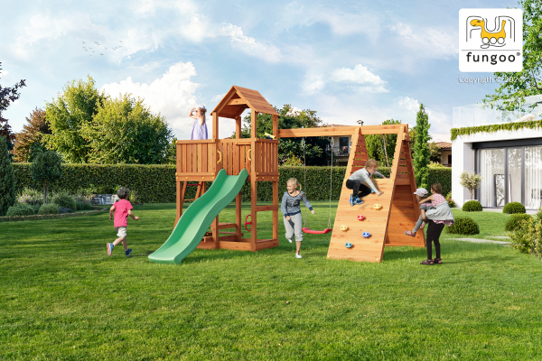 Fungoo Fluppi Teak lasiert, Rutsche 2,20 mtr