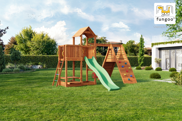 Fungoo Fluppi Teak lasiert, Rutsche 2,20 mtr