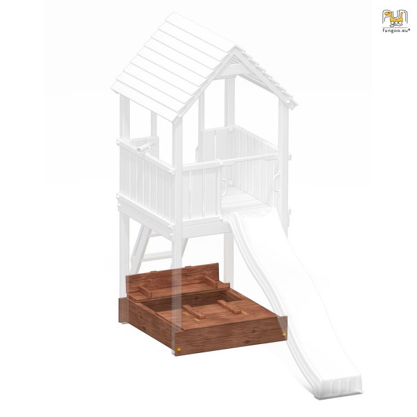 Fungoo Beach Module für Joy, My House, My Side, My Space XL / teakfarben imprägniert (nur Sandkasten