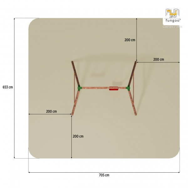 Fungoo Fly 2.0 (mit rotem und grünem Sitz)