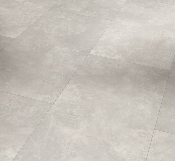 ABVERKAUF ! Modular ONE Großfliese Beton Ornament weiß Steinstruktur - Geringer Bestand!!