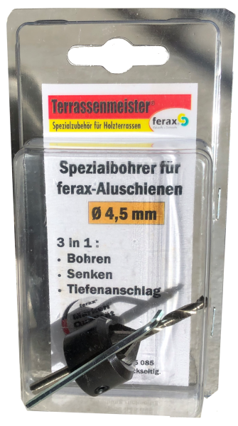 Ferax Terrassenmeister® - 3 in 1, Bohrer + Senker + Tiefenanschlag