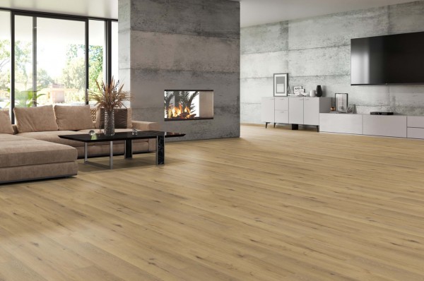 Tilo Vinyl ROBUSTO Eiche Savanne 1-Stab Holzoptik gefast (4V) Twist PLUS lackiert gebürstet