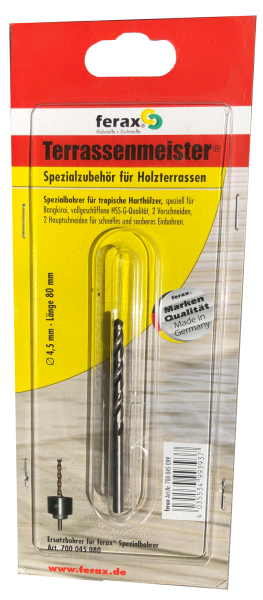 Ferax Ersatzbohrer für Bohrer/Senker Ø 4,5 mm