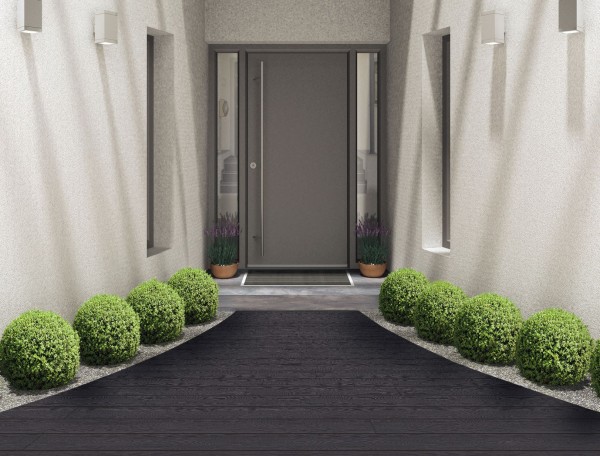 Mefo Terrassendiele WPC massiv Prime dunkelgrau 22 x 143 mm, struktur/gerillt