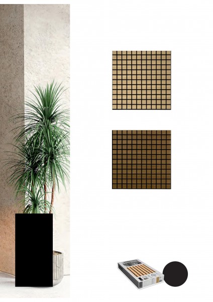 Acous Blockbuster - Wandakustikelement ACO1BS Eiche hellbraun 10,3x610x610 mm