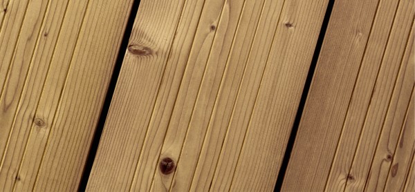 Terrassendiele Thermisch mod. Fichte Magnum TMT, feines Riffelprofil, S-Groove, 27 x 140 mm