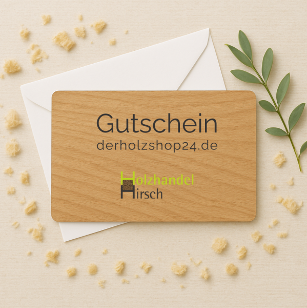 Geschenkgutschein von derHolzshop24.de – Wertgutschein für Holz, DIY & Garten