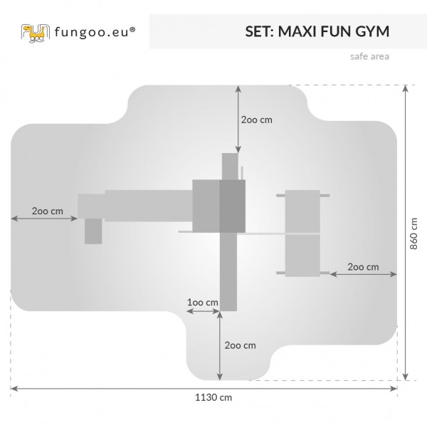 Fungoo Kombination Maxi Set Fun Gym Fortress - TipTop - Rainbow - Spider+