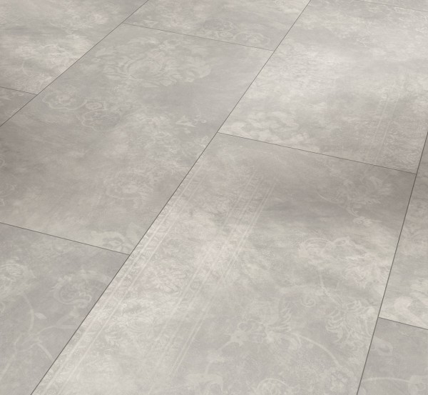 ABVERKAUF ! Modular ONE Großfliese Beton Ornament Hellgrau Steinstruktur