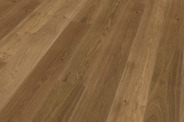 Tilo Puristico Parkett Trend Eiche Caramel, gefast (2V), gebürstet, Balance, thermobehandelt, Natur