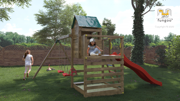 Fungoo Jarcas 4 mit Schaukel und Rutsche