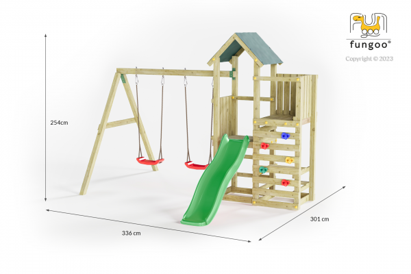 Fungoo Chester kdi imprägniert, Rutsche in grün