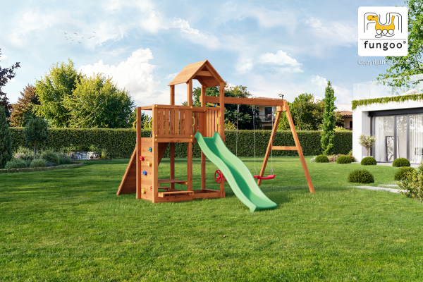 Fungoo Floppi Teak lasiert, Rutsche 2,20 mtr