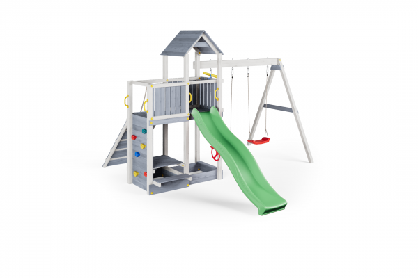 Fungoo Floppi Grau/Weiss lasiert, Rutsche 2,20 mtr