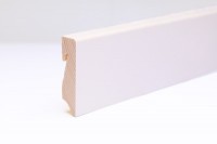 Sockelleiste weiß lackiert 16 x 58 x 2400 mm, furniert
