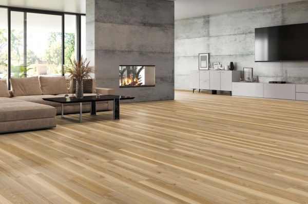 Tilo Rustico Parkett Esche Natur!Pur, gefast (4V), gebürstet, Country, Natur geölt