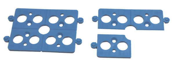 Ferax Abstandsplatten 3 mm, blau Packung mit 40 Stück