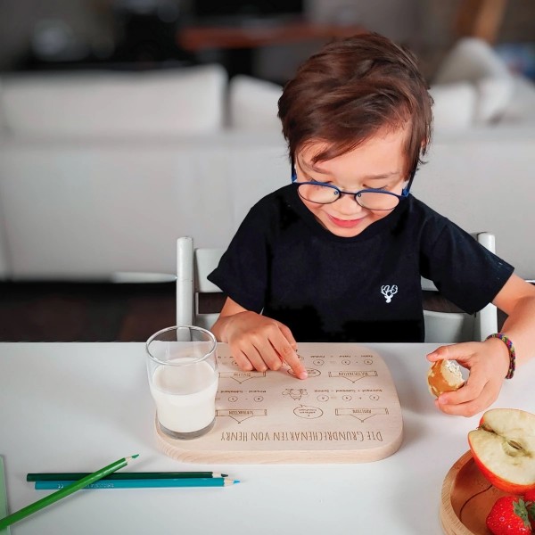 Lernbrettchen "Die Grundrechenarten" Buchenholz