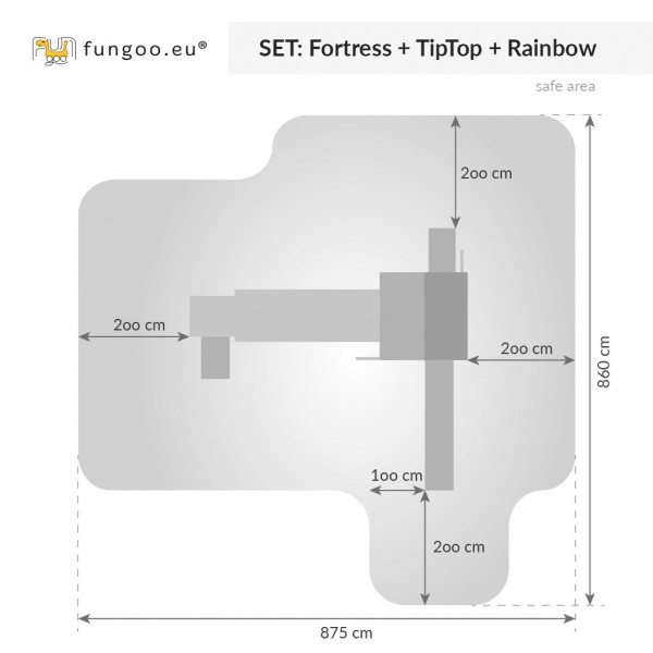 Fungoo Kombination Fortress - TipTop - Rainbow
