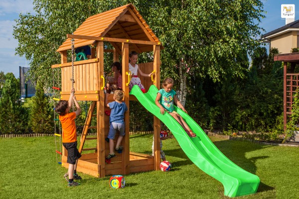 Fungoo Fortress Spielturm / teakfarben imprägniert