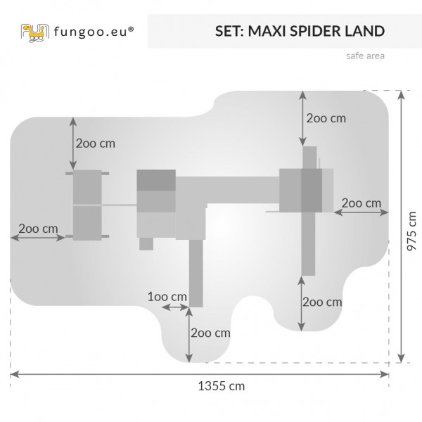Fungoo Kombination Maxi Set Spider Land (My Space XL - Fortress - Toybox - Rainbow - Spider+)