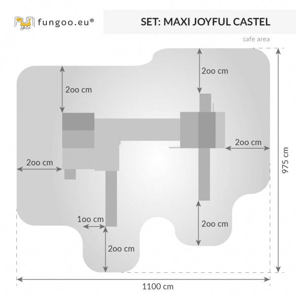 Fungoo Kombination Maxi Set Joyful Castle (My Space XL - Fortress - Toybox - Rainbow)