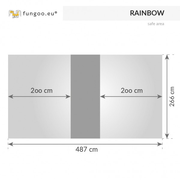 Fungoo Module Rainbow / teakfarben imprägniert (nur Brücke OHNE Spielturm)