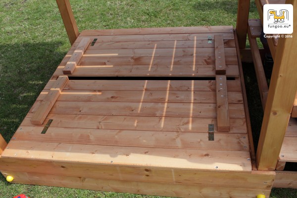 Fungoo Beach Module für Joy, My House, My Side, My Space XL / teakfarben imprägniert (nur Sandkasten