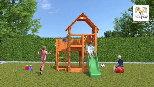 Fungoo Big Leader Spielturm / teakfarben imprägniert