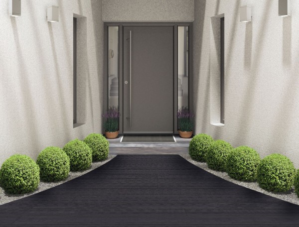 Mefo Terrassendiele WPC massiv Prime dunkelgrau 22 x 143 mm, struktur/gerillt